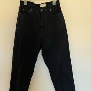 Eddie Bauer Black Jeans Women's Size 14 Wide Leg Denim